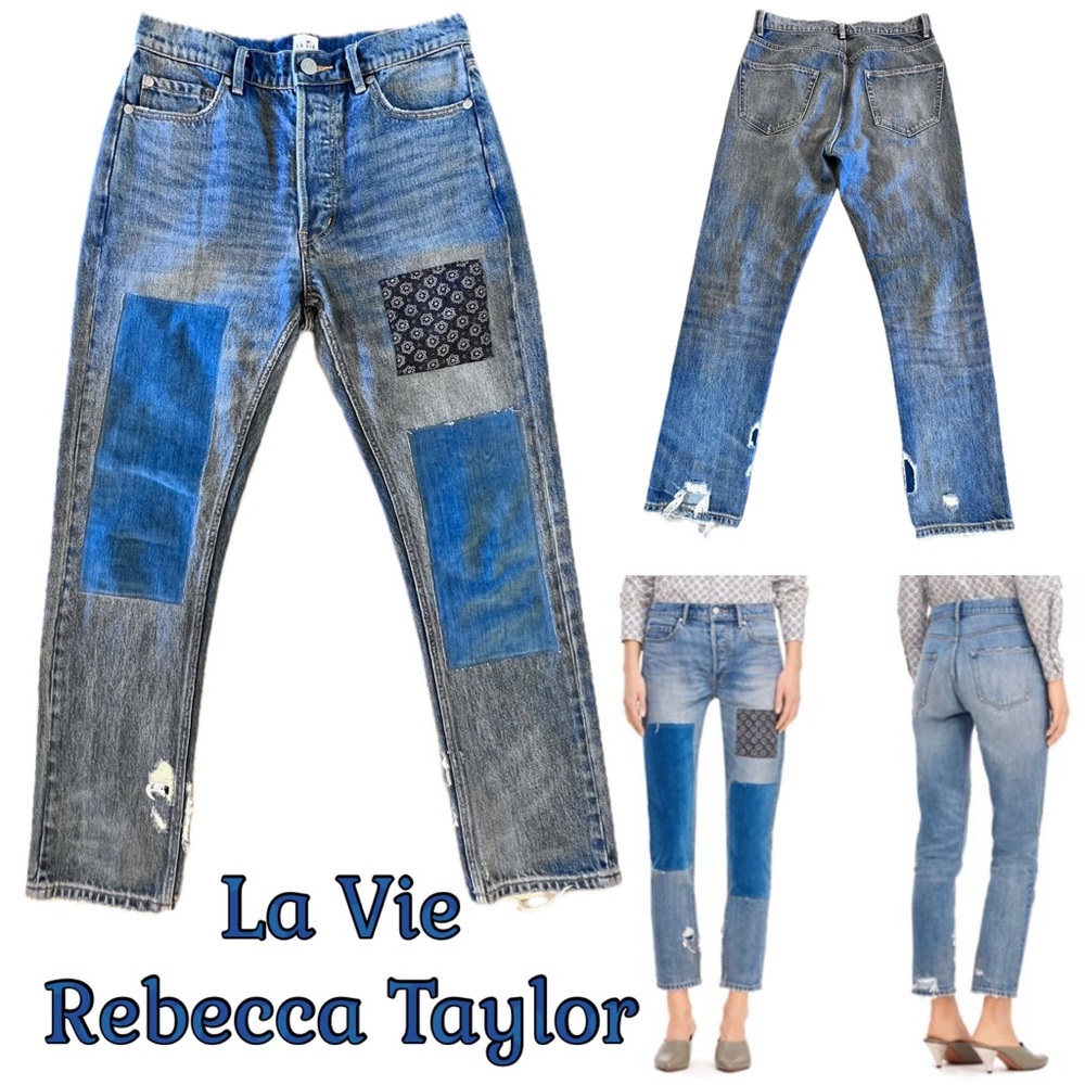 La Vie Rebecca Taylor Velvet Patch
Distressed Jean Sz 26?